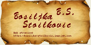 Bosiljka Stoilković vizit kartica